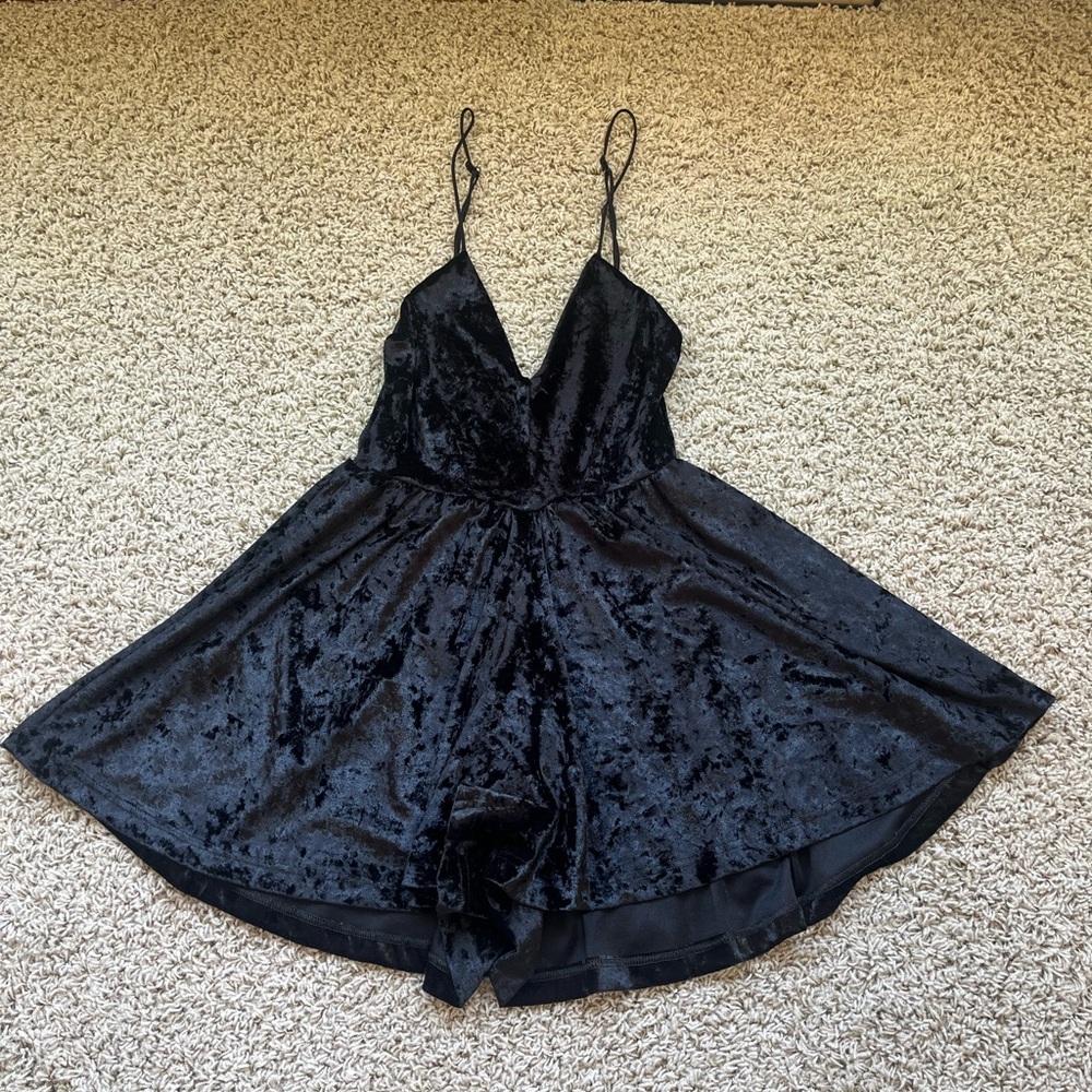 Sam Edelman Black Velvet Romper